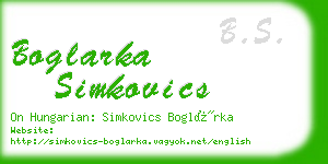 boglarka simkovics business card
